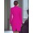 [Bright Pink Blazer Dress] Elegant Bright Pink Long Sleeve Blazer Dress | Women's Mid-Length Office & Casual Style with Double-Breasted Notch Lapel, Polyester Blend, Spring/Summer Collection, Versatile Fashion
