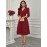 Women's Elegant Red Formal & Everyday dress - Flared skirt, Machine Washable Party, Work, Date Outfit - All-Season Chic Women's Dress, Workwear Attire, Flowy Fabric Gown, Comfortable Material, Professional Women