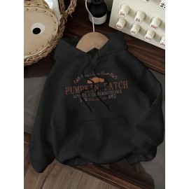 [Pumpkin Patch Hoodie] Cozy Fall/Winter Women's Casual Hooded Sweatshirt with 