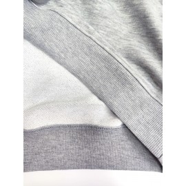 [Cozy Plus Size Sweatshirt] Polyester Plus Size Women's White Bow Print Sweatshirt - Cozy, Comfortable, Machine Washable Fall & Winter Pullover with Digital Butterfly Design